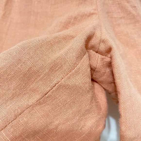 American Apparel Blush Pink High Waisted Linen Shorts - Picture 5 of 6